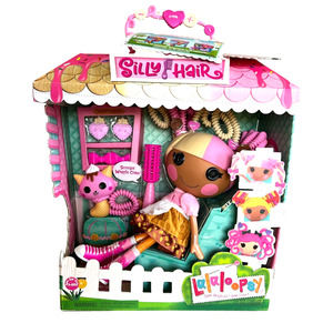 Lalaloopsy Silly Hair Doll- Scoops Waffle Cone Doll and Pet Cat, 13" Ice Cream